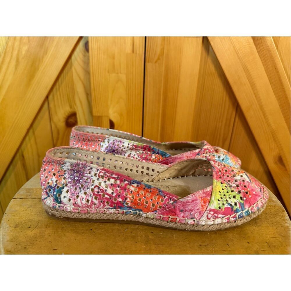 Gianni Bini Floral Multicolored Jeweled Espadrilles Size 6M